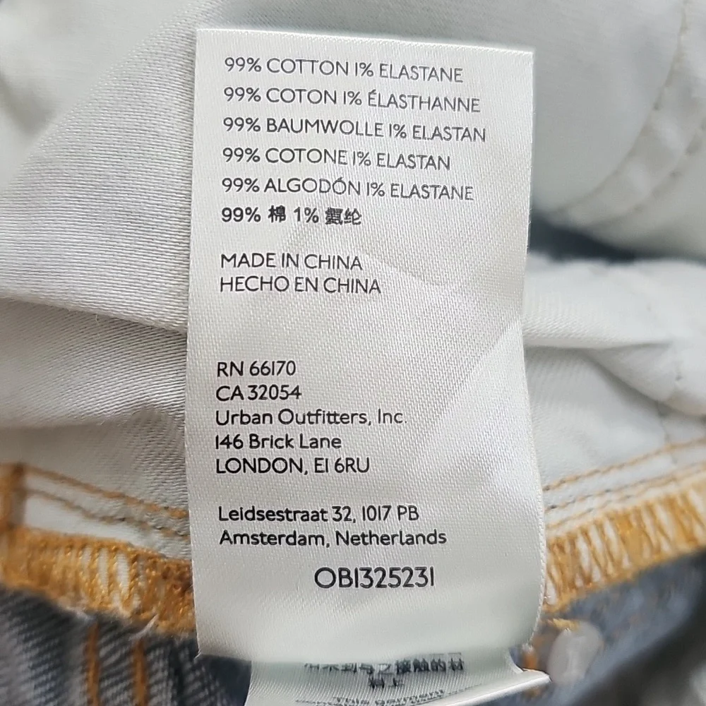 Anthropologie Pilcro The Vintage Straight Distressed Denim High Rise Jeans Sz 25 - Picture 11 of 16